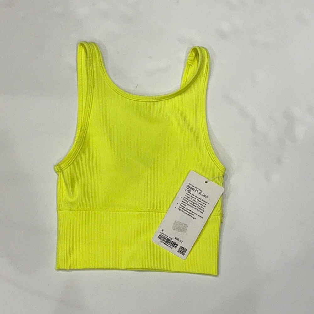 lululemon athletica Neon Yellow Tank Top